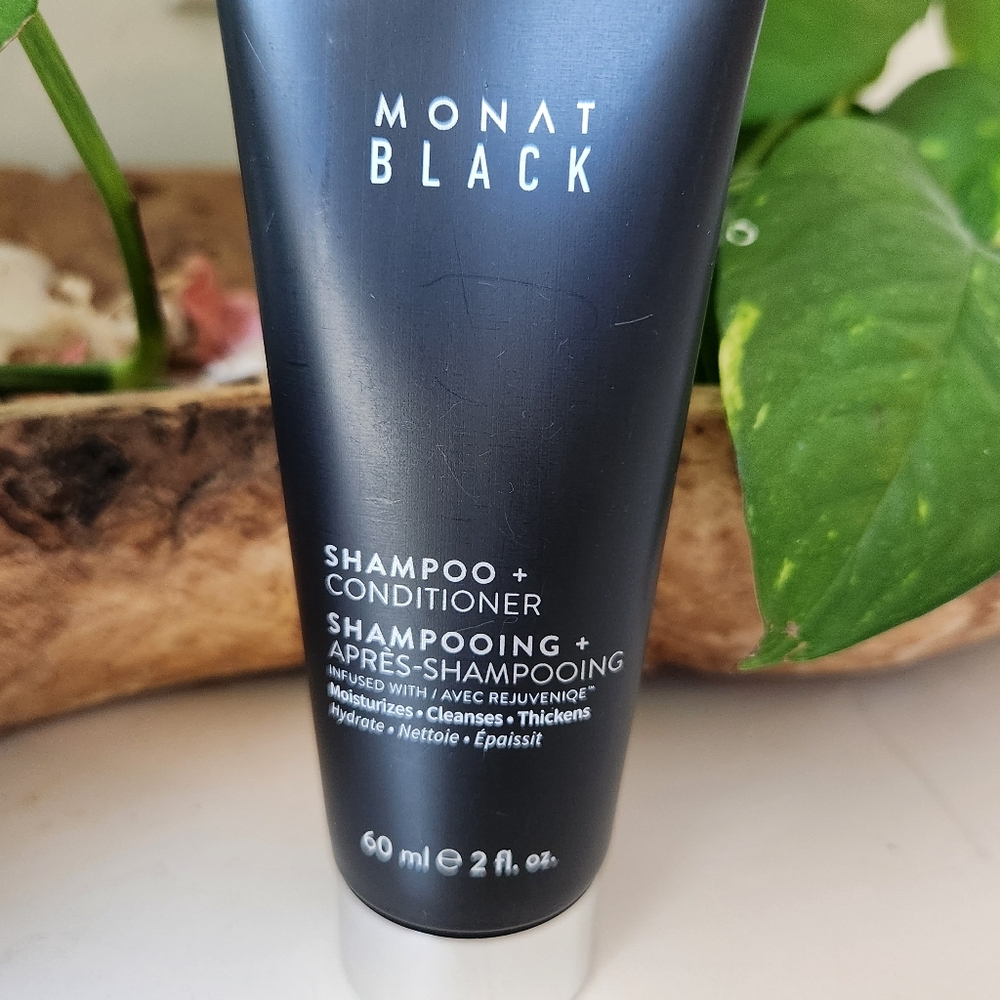 Monat Black Shampoo+Conditioner- 2 Ounce Travel Size